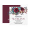 Red Burgundy Floral Post-Wedding Brunch Invitation