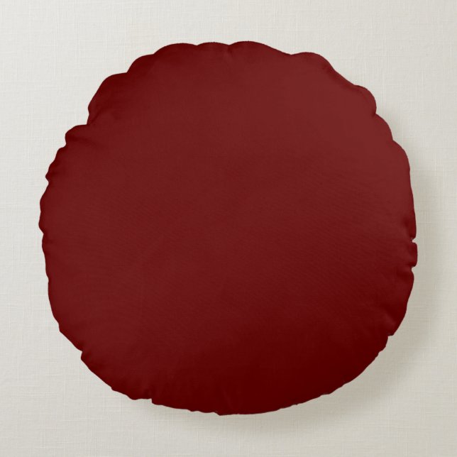 Red burgundy plain solid color pillow (Front)