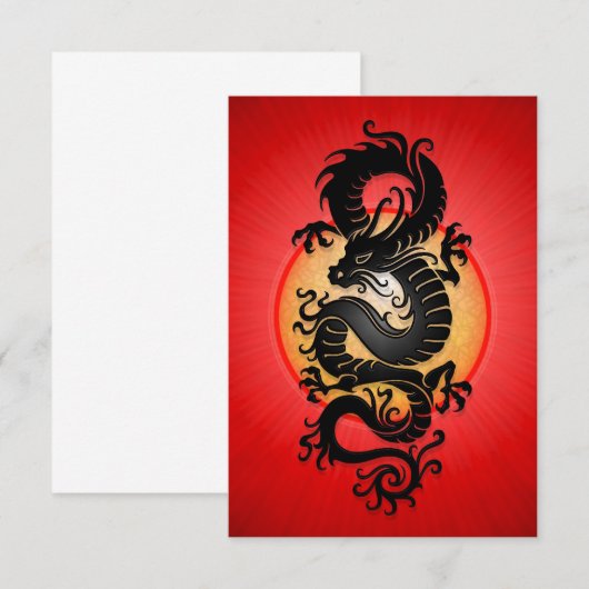 Red Burst Chinese Dragon (Front/Back)