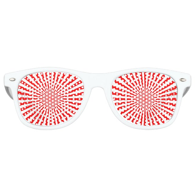 red burst retro sunglasses (Front)