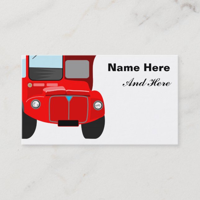 Red Bus Business Card (Front)