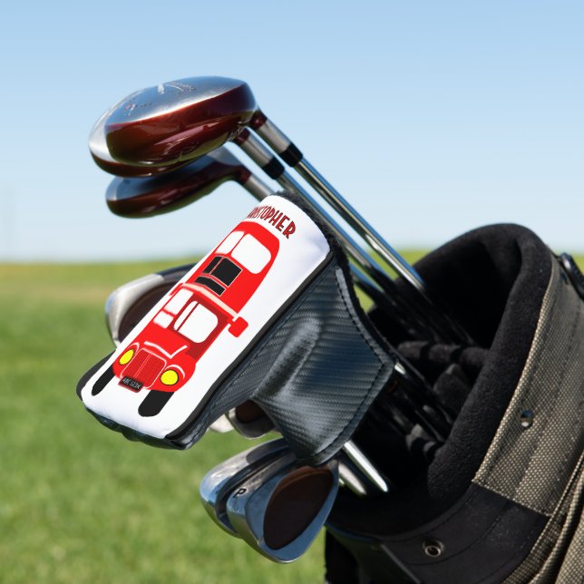 Red Bus Design Golf Head Cover (In Situ)