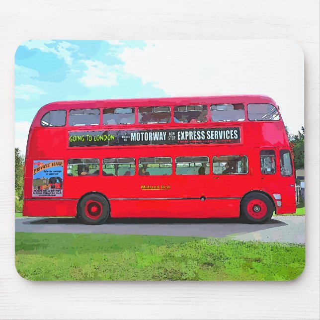 RED BUS MOUSE PAD (Front)