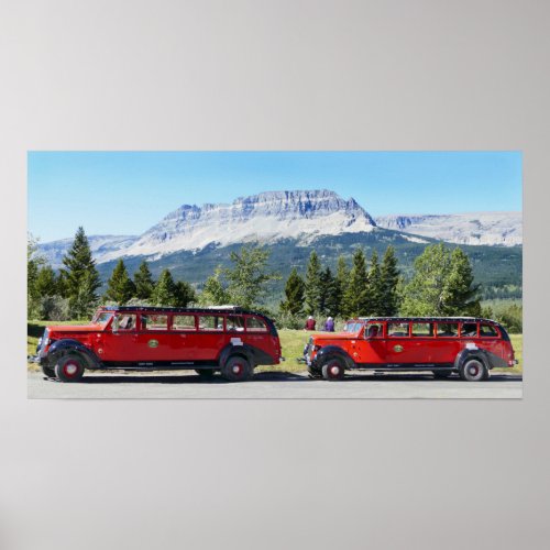Red Buses, Glacier National Park, Montana
