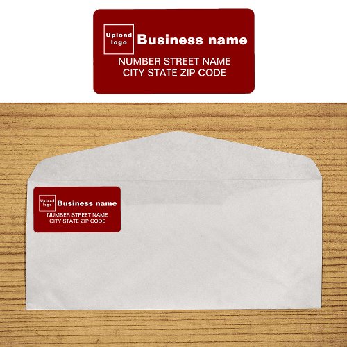 Red Business Address Label