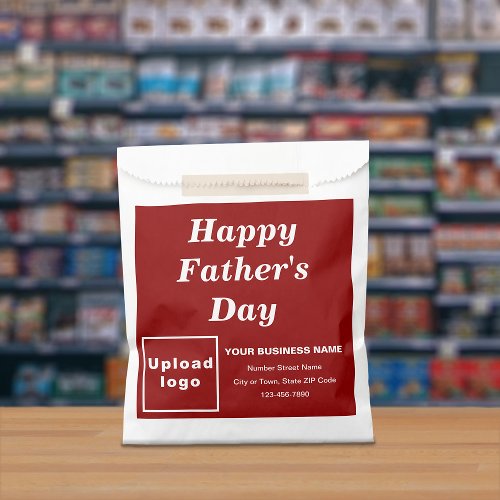 Red Business Brand Fathers Day Paper Bag