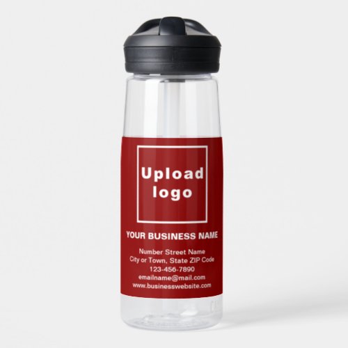 Red Business Brand on 25 oz Water Bottle