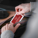 Red Business Brand on Business Card Case<br><div class="desc">Red business brand on customizable business card case. Customize it by uploading your business logo and typing the name, address, phone number, e-mail and website or social media page of your business. Customize it to advertise your business or to promote your brand name to customers or clients. Customizable office supply...</div>