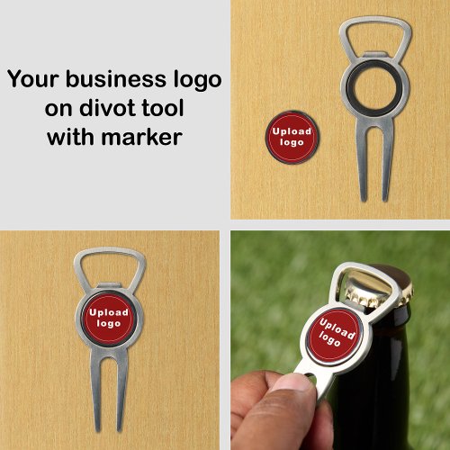 Red Business Brand on Divot Tool With Marker
