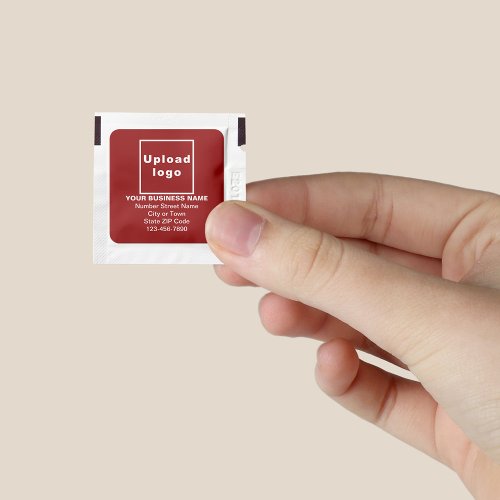 Red Business Brand on Hand Sanitizer Packet