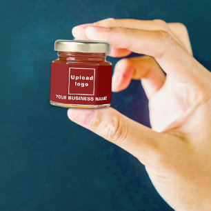 Red Business Brand on Honey Jar Favors