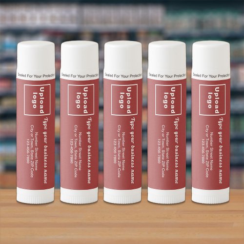 Red Business Brand on Lip Balm