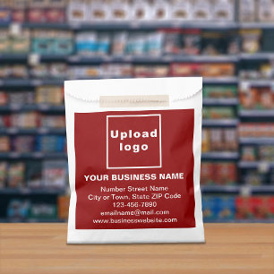 Red Business Brand on Paper Bag