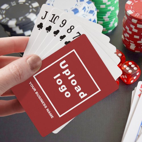 Red Business Brand on Playing Cards