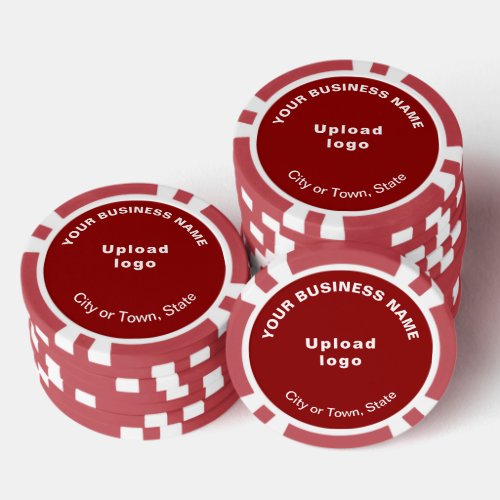 Red Business Brand on Poker Chips