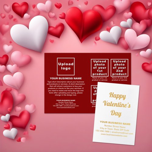 Red Business Brand on Valentine Foil Card