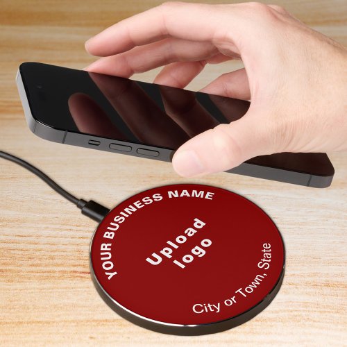 Red Business Brand on Wireless Charger