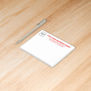 Red Business Brand Texts on Rectangle Post-it Notes