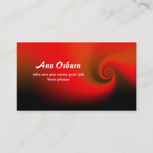 red business card