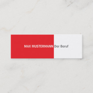 red business card