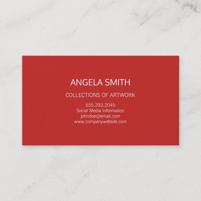 Red Business Card (Front)