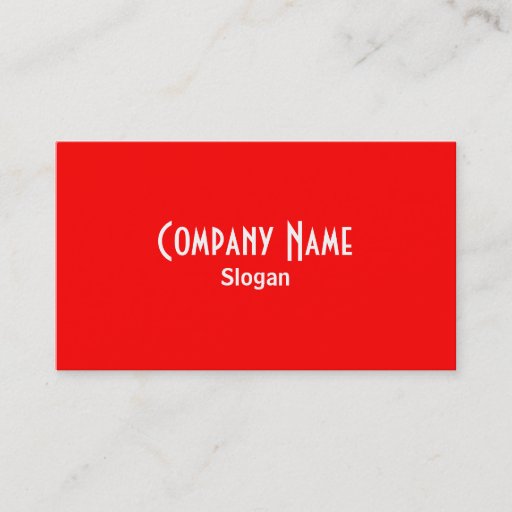 Customizable Red Business Card