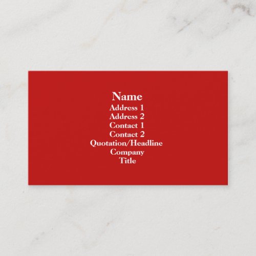 Red Business Card Template
