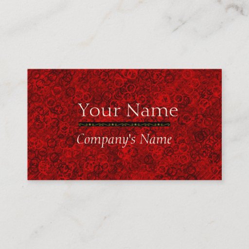 Customizable Red Business Card Template