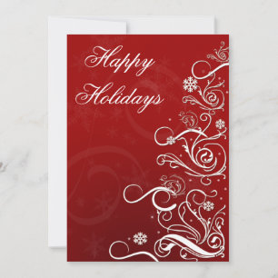 red Business Holiday Greetings Card