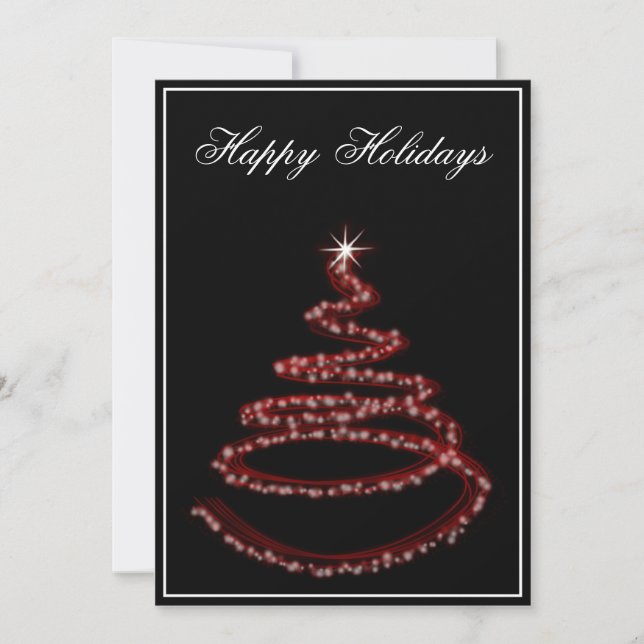 red Business Holiday Greetings Card (Front)