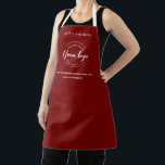 RED Business Promotion Personalized Logo  Apron<br><div class="desc">Enhance your professional image and promote your business with these customizable white logo aprons. Perfect for various industries and occasions, these aprons allow you to showcase a name with your logo, website and social media handle and create a cohesive and branded look for your staff or corporate event. Whether you...</div>