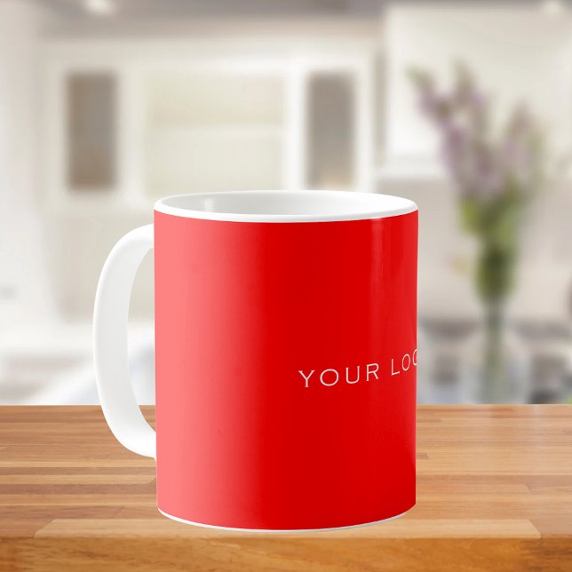 Red business rectangular logo coffee mug (Creator Uploaded)