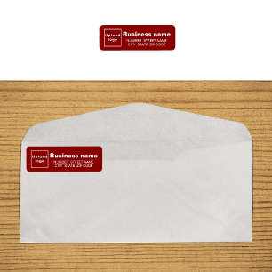 Red Business Return Address Label