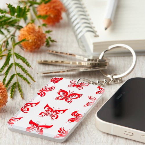 Red Butterflies Keychain