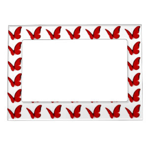 Red Butterflies Magnetic Frame