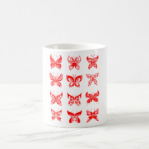 Red Butterflies Mug