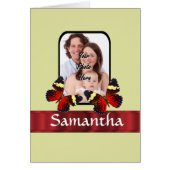 Red butterflies photo template (Front)