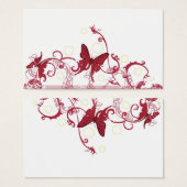 Red butterflies Profile Card (Front & Back)
