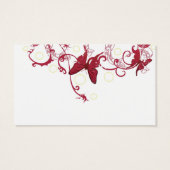Red butterflies Profile Card (Back)