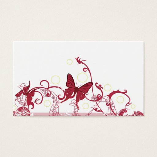 Customizable Red butterflies Profile Card Business Card Templates