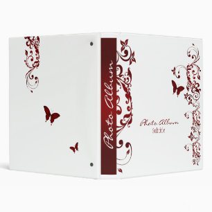 Red Butterfly Binder