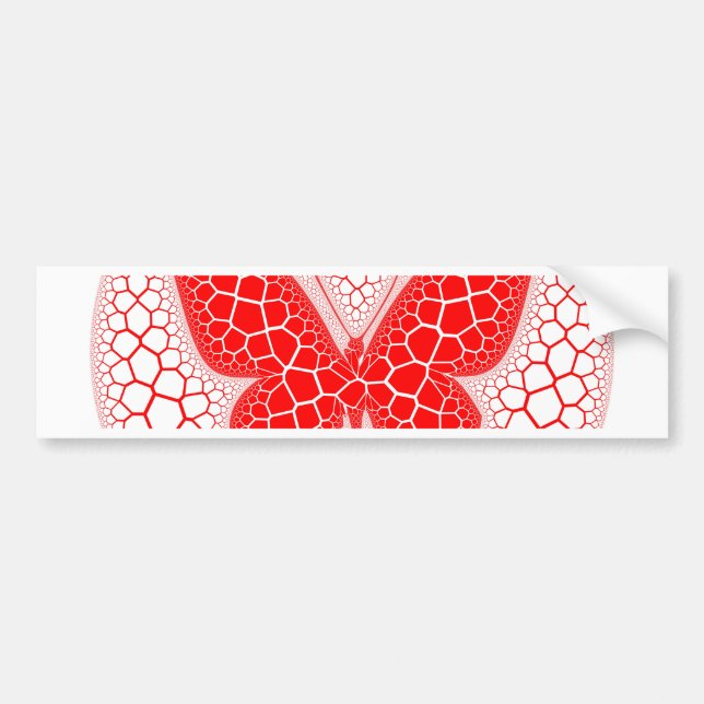 Red Butterfly Bumper Sticker (Front)