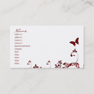 Red Butterfly Business Card
