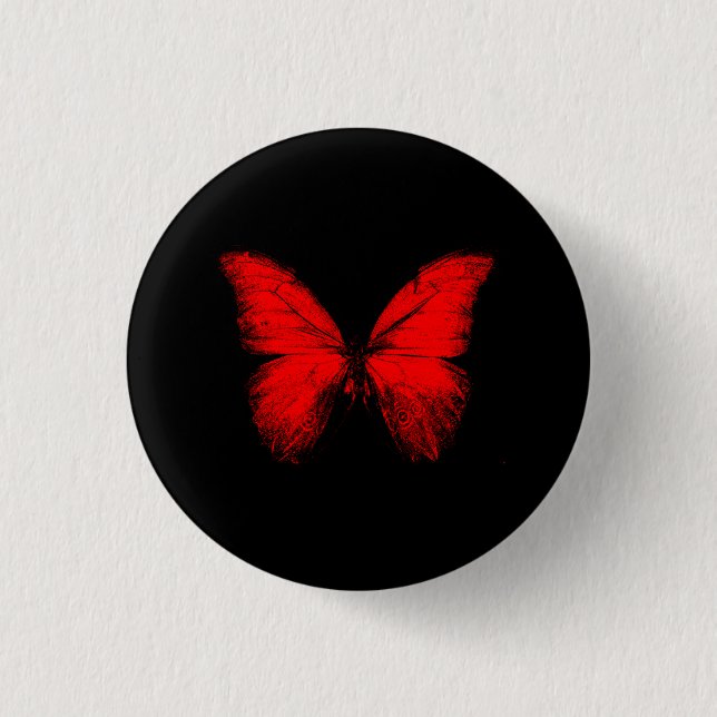 Red Butterfly Button (Front)