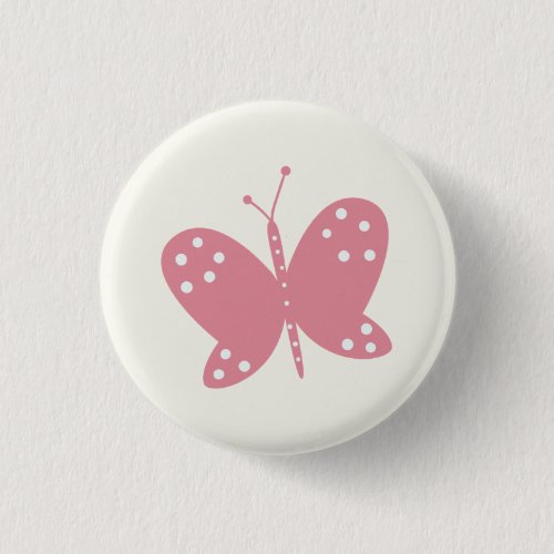 Red Butterfly Button