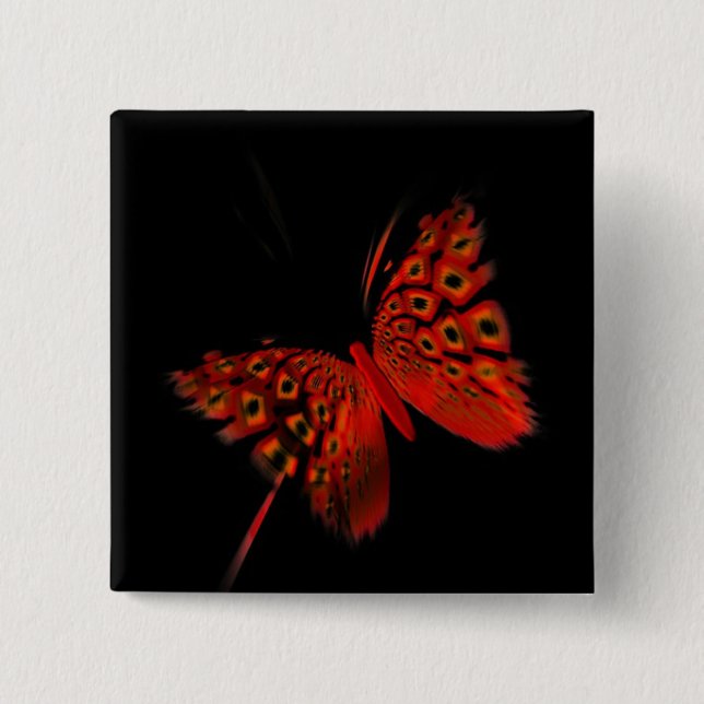 Red Butterfly Button (Front)