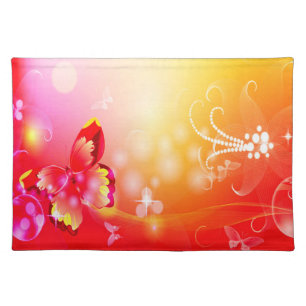 Red Butterfly Cloth Placemat