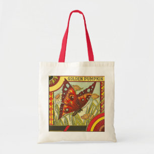 Red Butterfly Crate Label Tote Bag