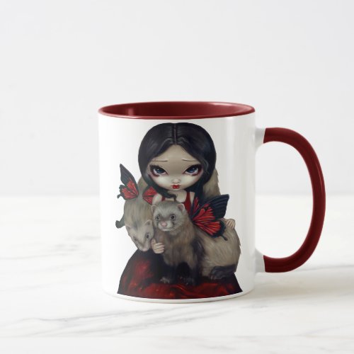 Red Butterfly Ferrets Mug