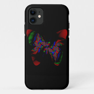 red butterfly fractal iphone case